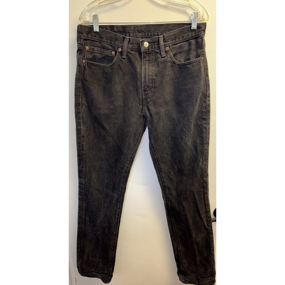 Levis 511 Jeans 34x34 Black Made In USA White Oak Cone Denim Regular Straight